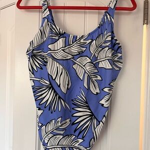 Freya Women's Floral Underwire One Piece Swimsuit Blue Size 36DD NWOT